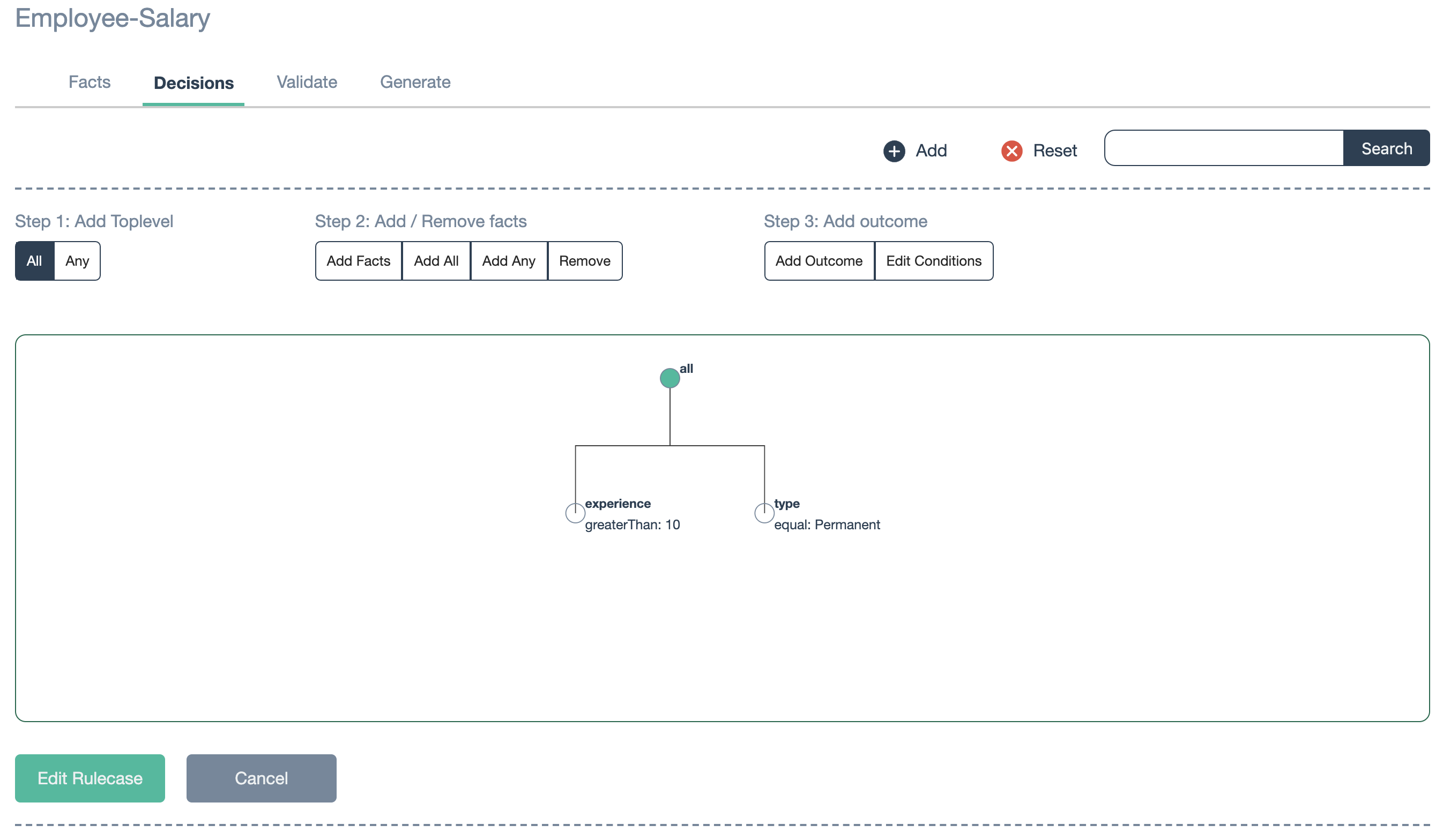 create nested decision