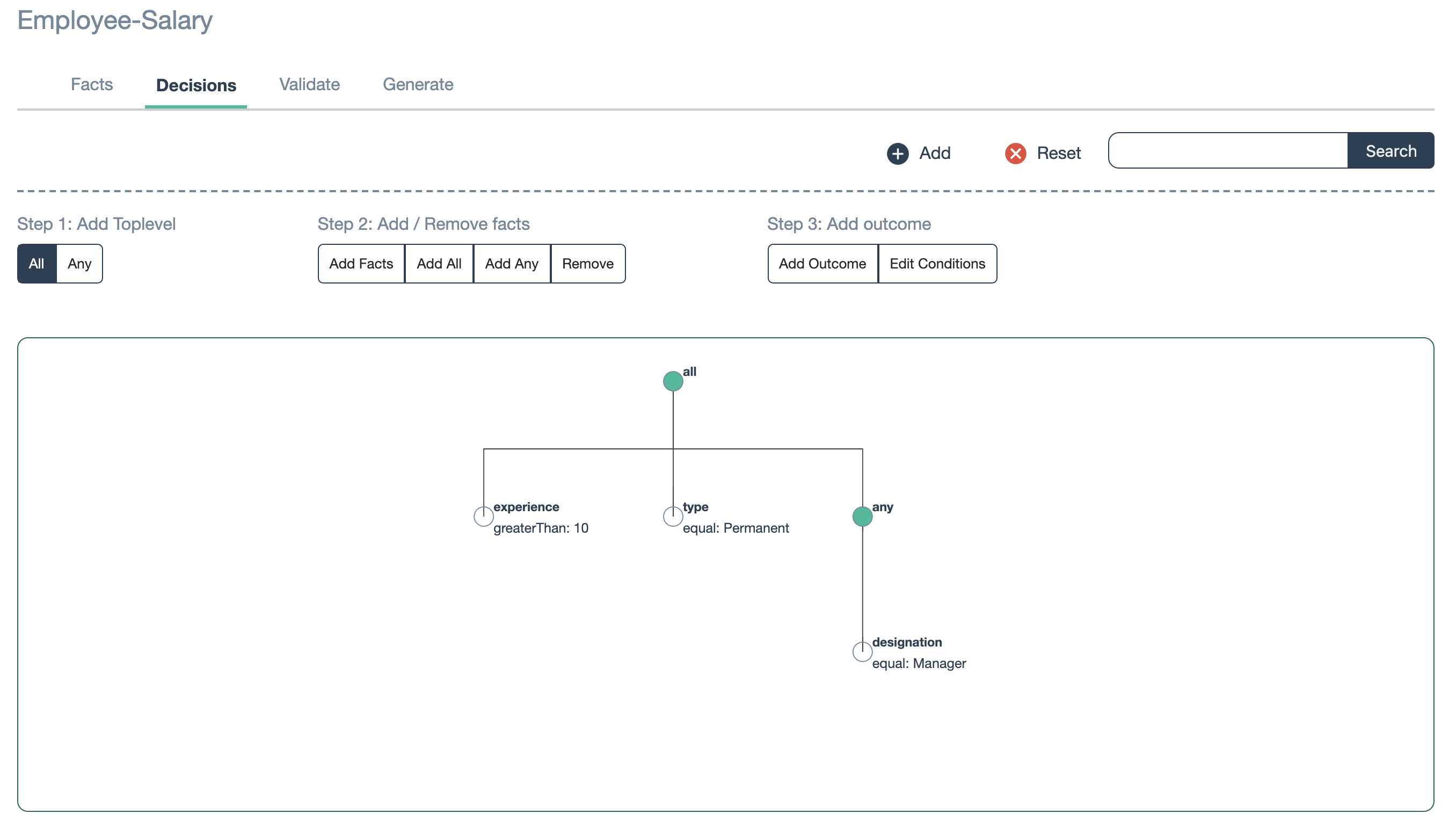 create nested decision